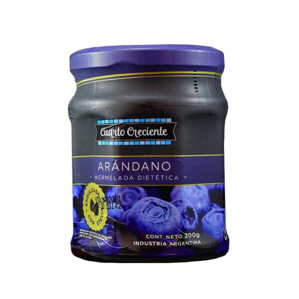 CUARTO CRECIENTE MERMELADA 300GR SIN AZUCAR ARANDANOS