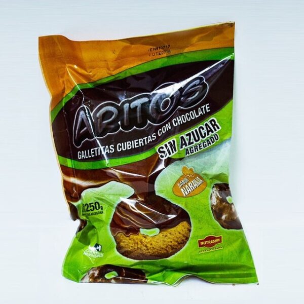 NUTRESAN ARITOS BAÑADOS CON CHOCOLATE SIN AZUCAR