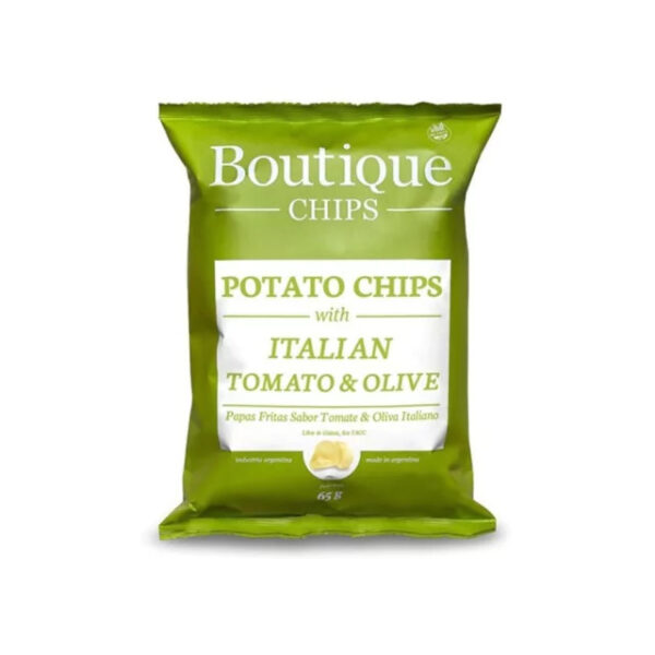 BOUTIQUE CHIPS PAPAS FRITAS CON TOMATE Y OLIVA 65GR