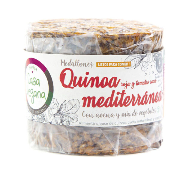CASA VEGANA HAMBURGUESAS VEGANAS QUINOA MEDITERRANEA