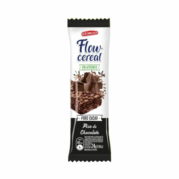 GEORGALOS BARRITAS FLOW PURO CACAO PISO DE CHOCOLATE SIN AZUCAR